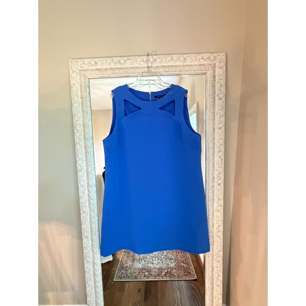 Classic Alex Marie Cobolt Blue Cutout Shift Dress size 14 - Picture 2 of 7